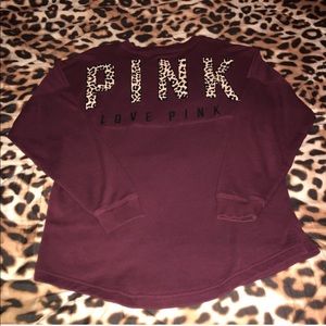 Pink Victoria’s Secret Maroon Sweater ✨